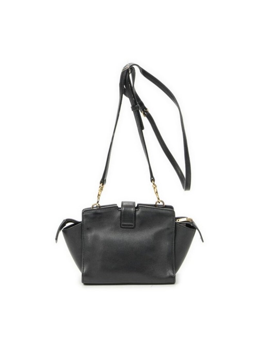 Saint Laurent Yves Monogram Cabas Black Calfskin Leather Messenger Bag - Picture 5 of 10